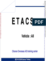 Hyundai Service Training Etacs Electronic Time Alarm Control System