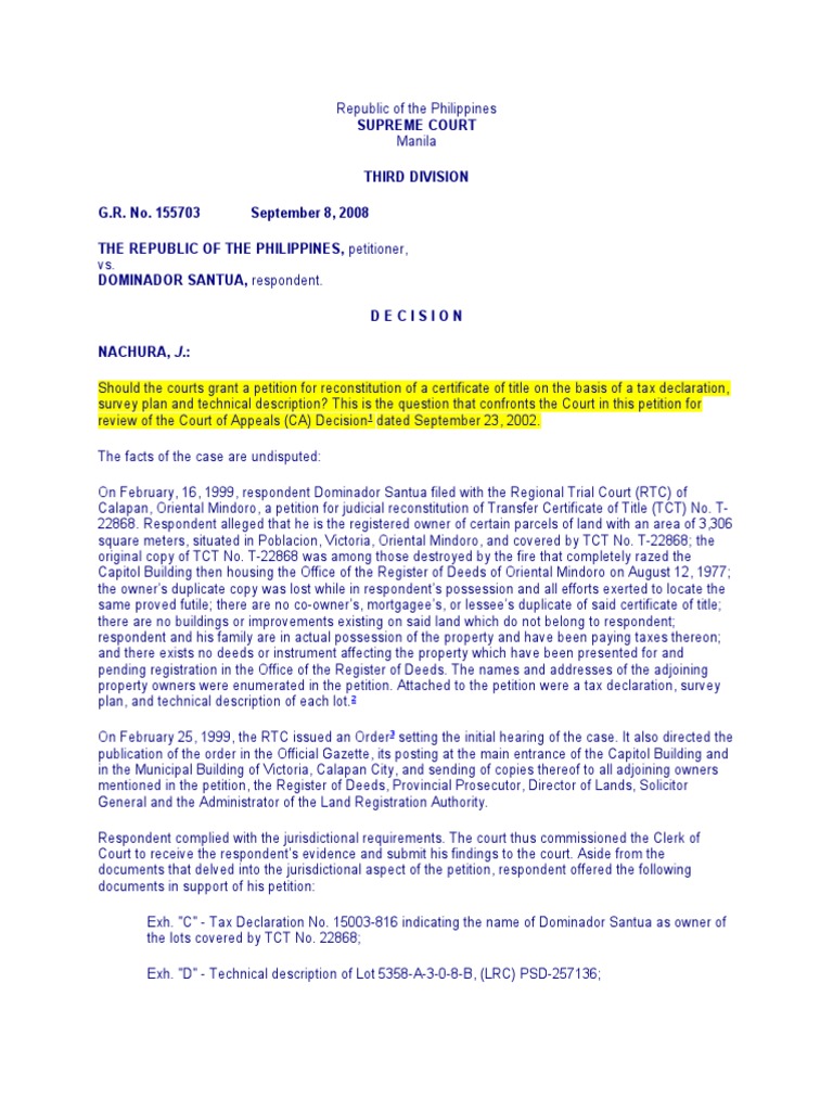 06 Ejusdem Generis Republlic v. Santua (2008) PDF Mortgage Law Deed