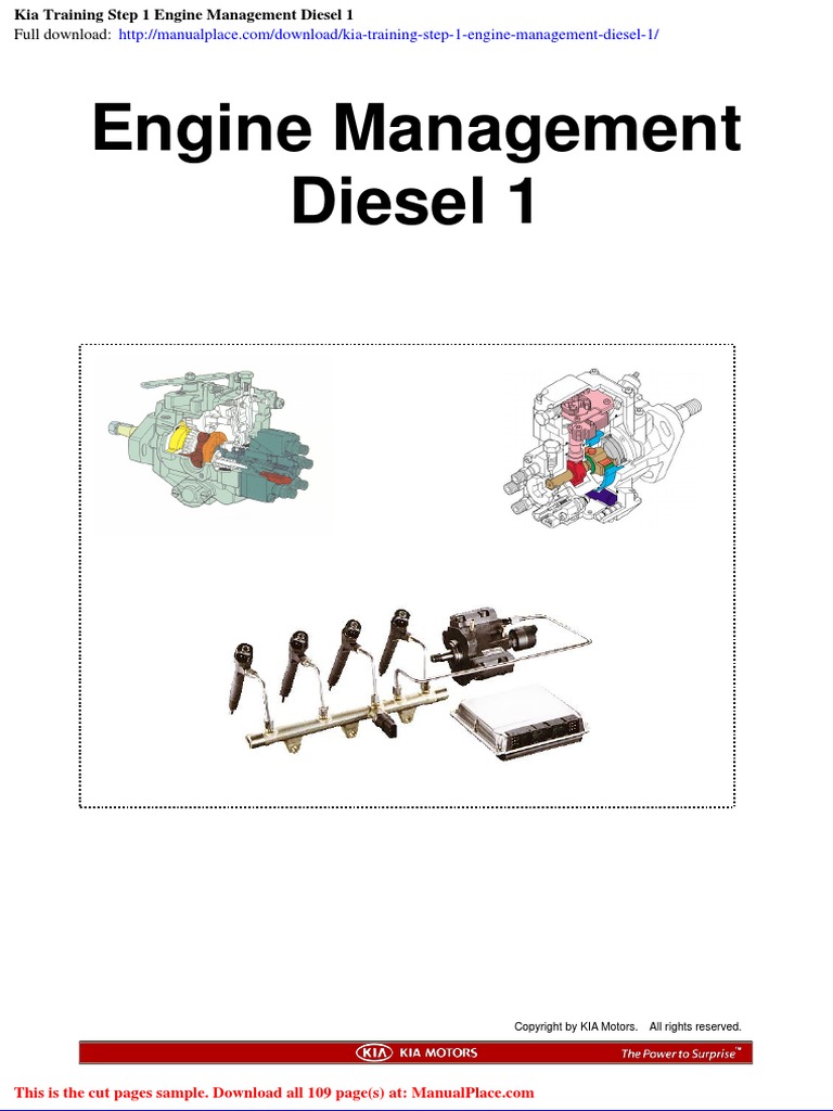 Kia Training Step 1 Engine Management Diesel 1 PDF Diesel Engine