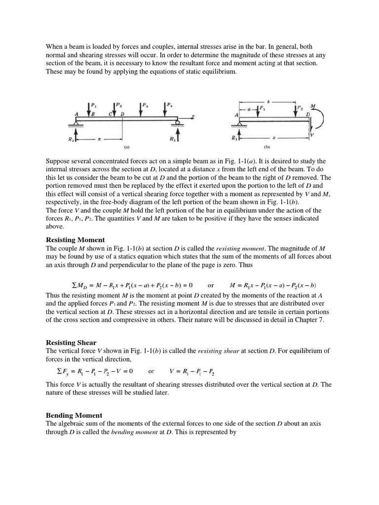 Beams Notes | PDF | Bending | Stress (Mechanics)