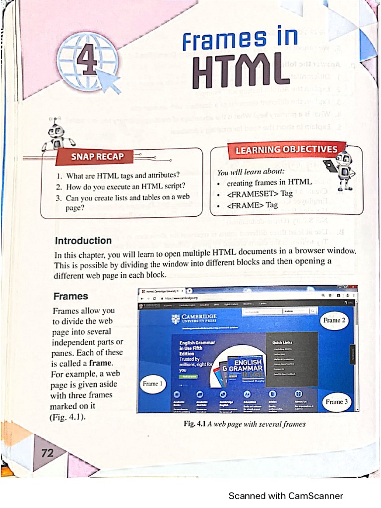 Frames in HTML | PDF