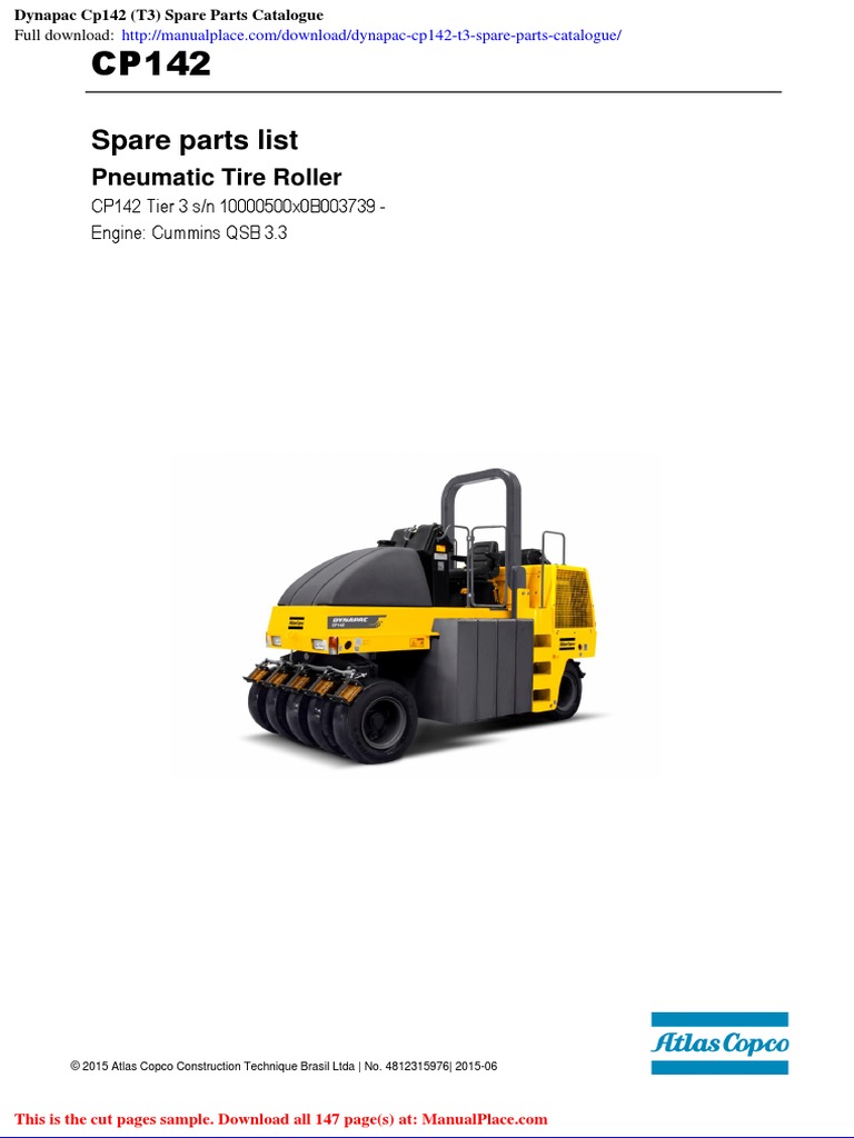 Dynapac CP142 Spare Parts Catalogue | PDF