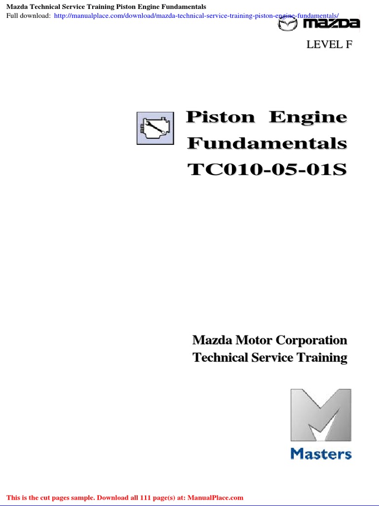 Mazda Technical Service Training Piston Engine Fundamentals PDF