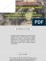 Dilucion en Mineria Subterranea en Diferentes Metodos de Explotacion - Sesion 13