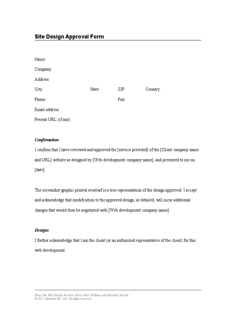 Site Design Approval Form | PDF