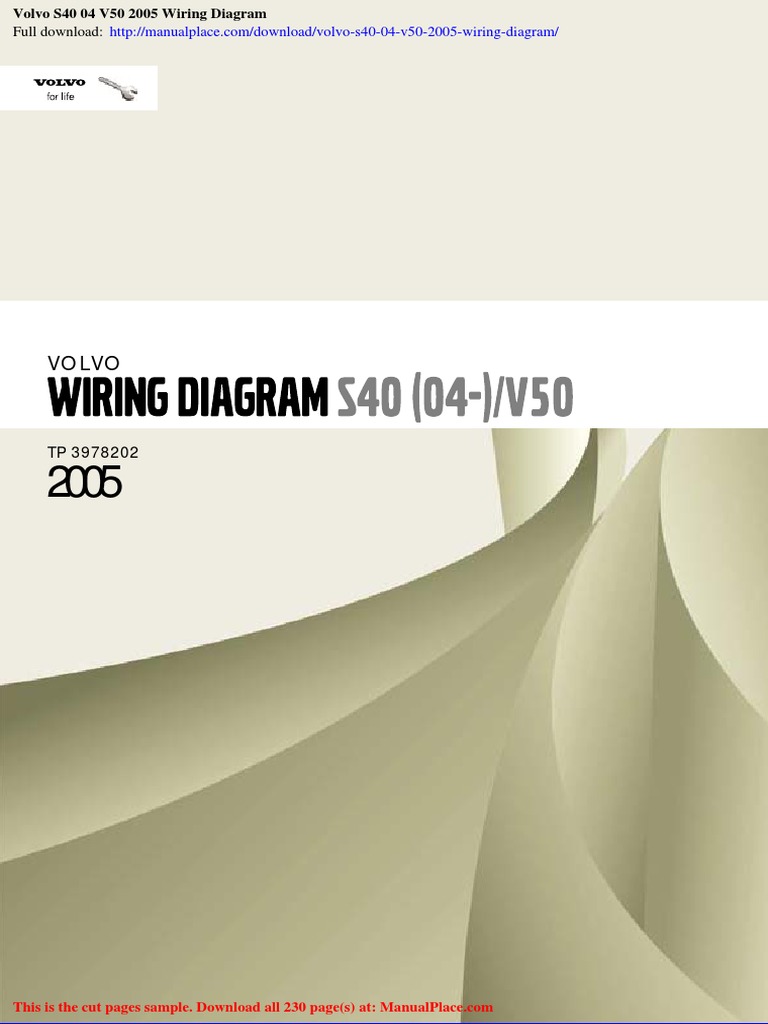 Volvo s40 04 v50 2005 Wiring Diagram | PDF