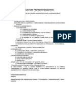 ESTRUCTURA PROYECTO FORMATIVO - Administracion I