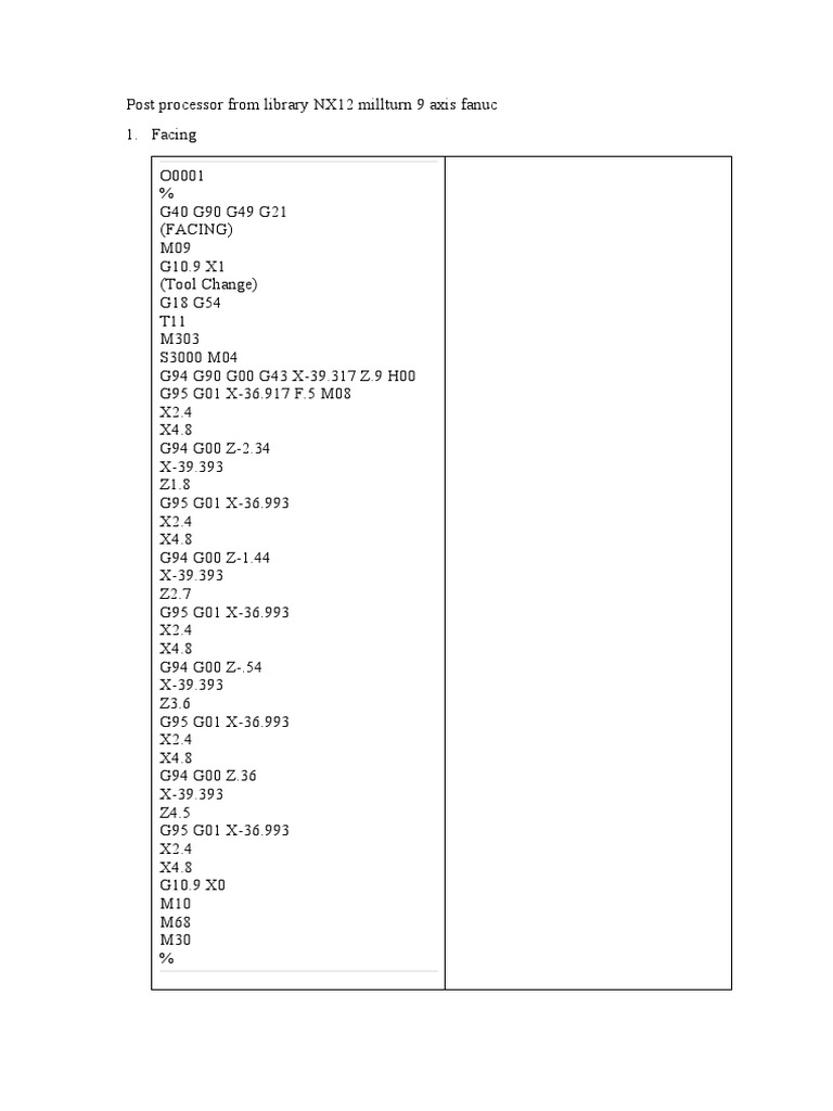 NX12 Fanuc 9-Axis Post Processor | PDF | Coordinate System | Geometry