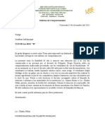 Informe de Comportamiento 1ro de Bachillerato