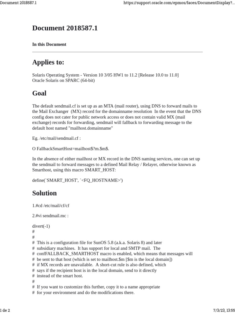 How To Configure Sendmail To Forward Mails To A Relay Host Aka
