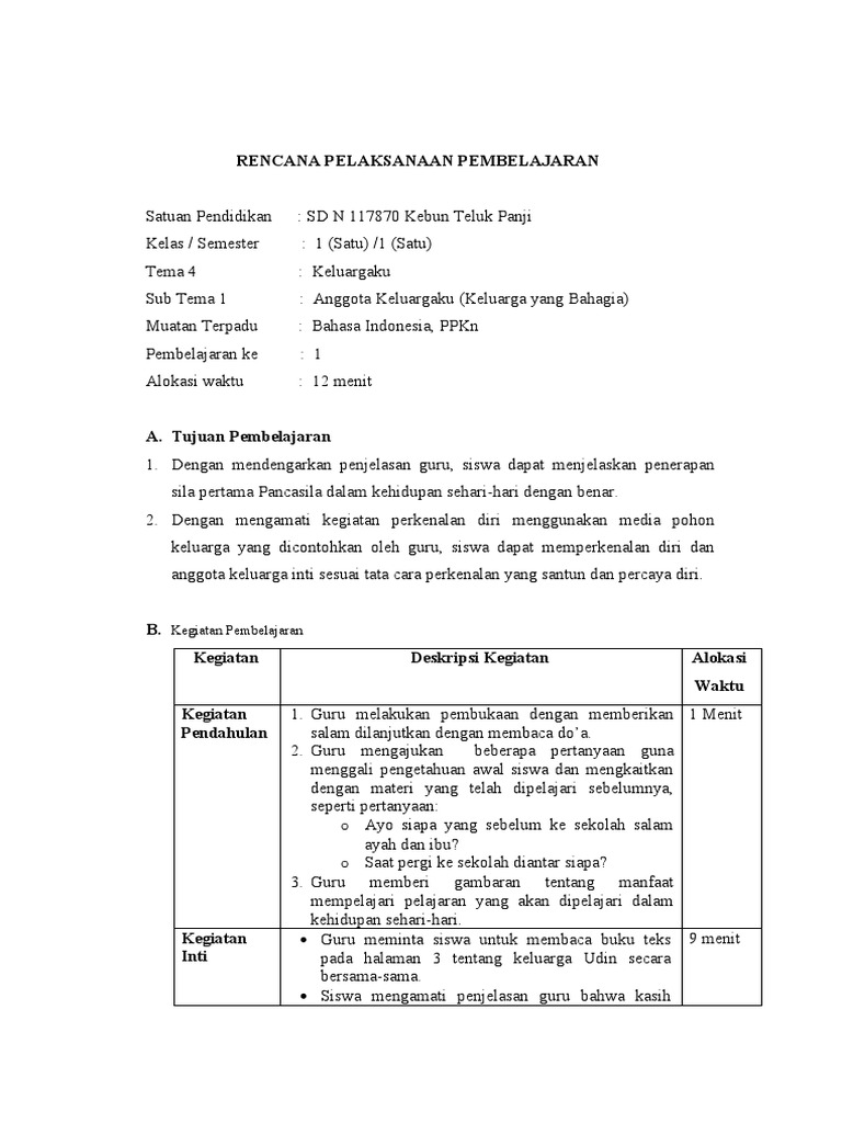 3 Komponen RPP | PDF