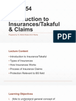 Lecture 12 - Introduction To Insurances - Claims