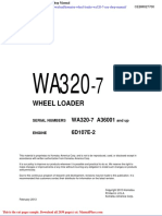 Komatsu Wheel Loader Wa320 7 Usa Shop Manual