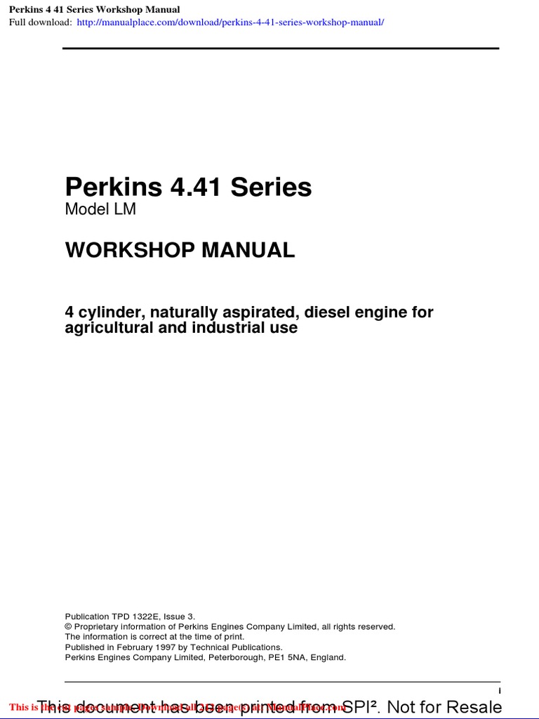 Perkins 4 41 Engine Specs