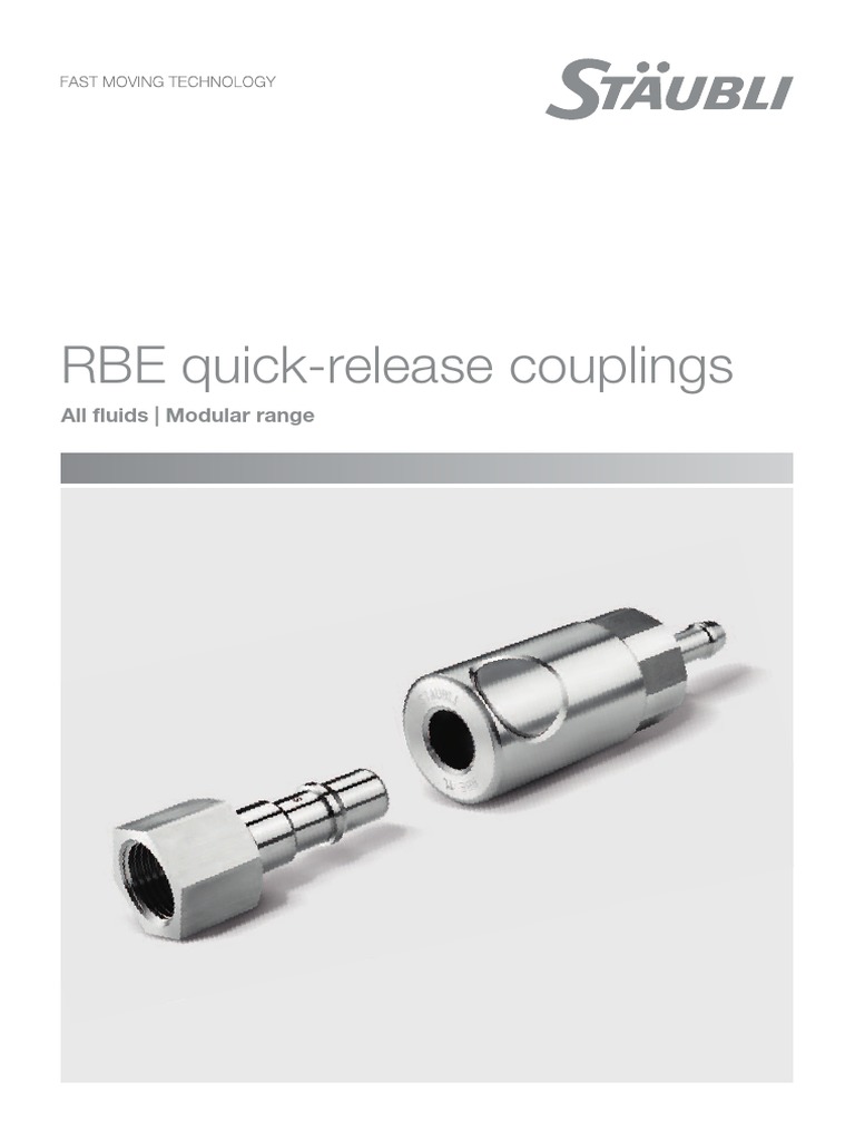 RBE Quick-Release Couplings Overview | PDF | Gases | Flow Measurement