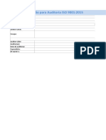 Checklist Auditoria ISO 9001