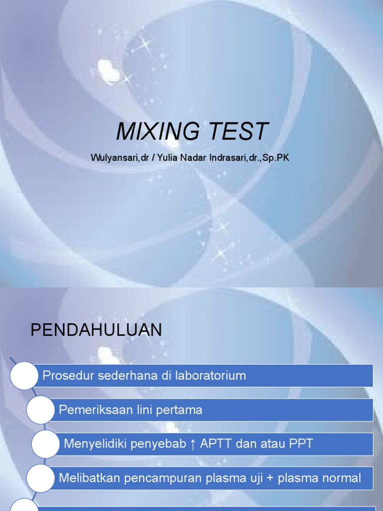 Mixing Test Kuliah | PDF