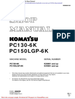 Komatsu Hydraulic Excavator Pc130 6k Shop Manual