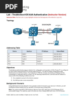 22.1.2 Lab - Troubleshoot IOS AAA - ILM