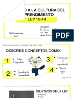 Fomento A La Cultura Del Emprendimiento Ley 10-14