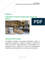 Guia de Estudio Modulo Iii Organizacion y Despacho de Bienes y Materiales