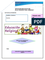 Módulos #O3 - Semestre II - Educación Religiosa - 1ero de Secundaria Luzmila