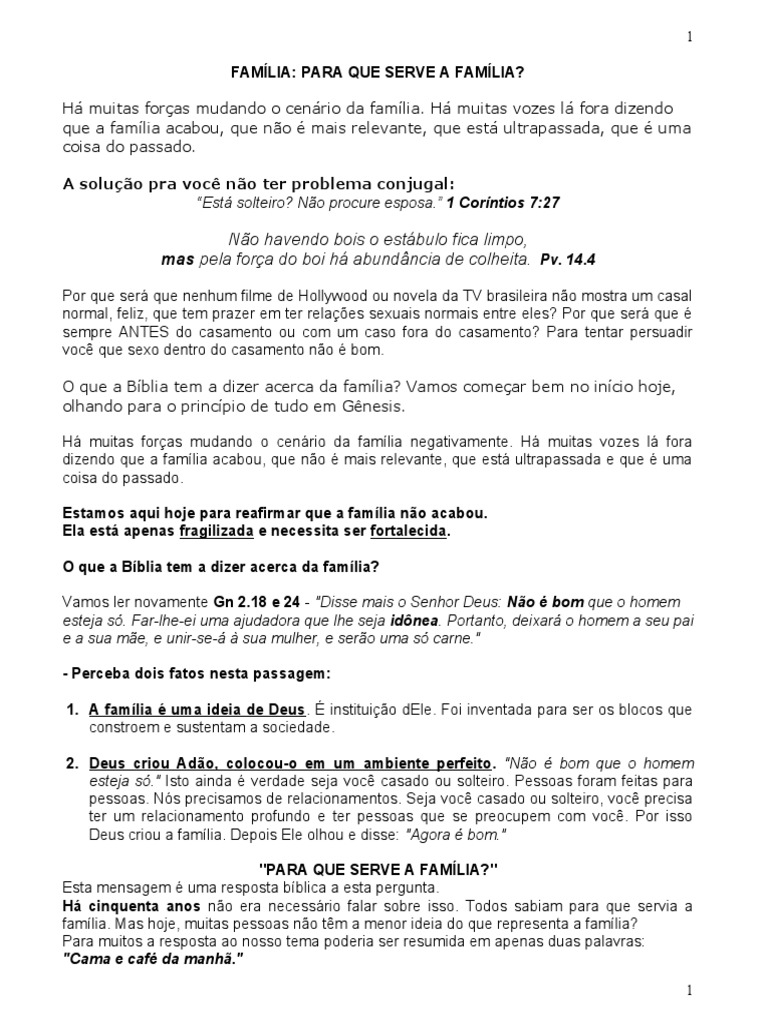 Plano De Deus Para Minha Vida Pdf Família Deus