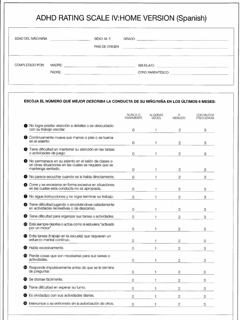 Adhd Rs IV | PDF