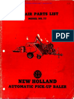 New Holland Model 77 Repair Parts List