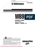 Komatsu Wb93r 5 Operation Maintenance Manual