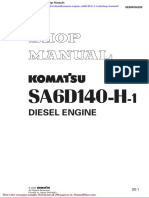 Komatsu Engine Sa6d140 H 1 Workshop Manuals