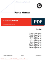 Cummins Onan p216 Parts Manual