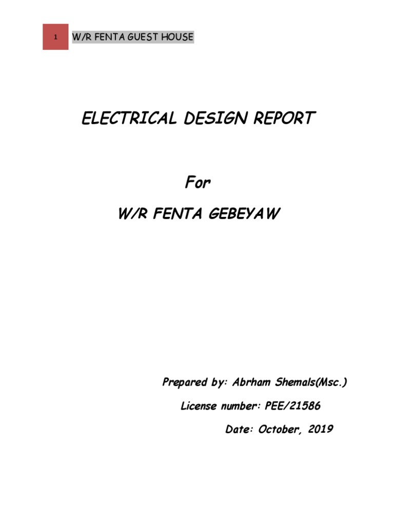 Electrical Design for Guest House | PDF | Ac Power Plugs And Sockets ...