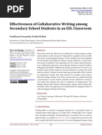 Effectiveness of Collaborative Writing