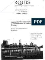 "La Gestión Promocional Una Alternativa de Transformacion Urbana - de Luco