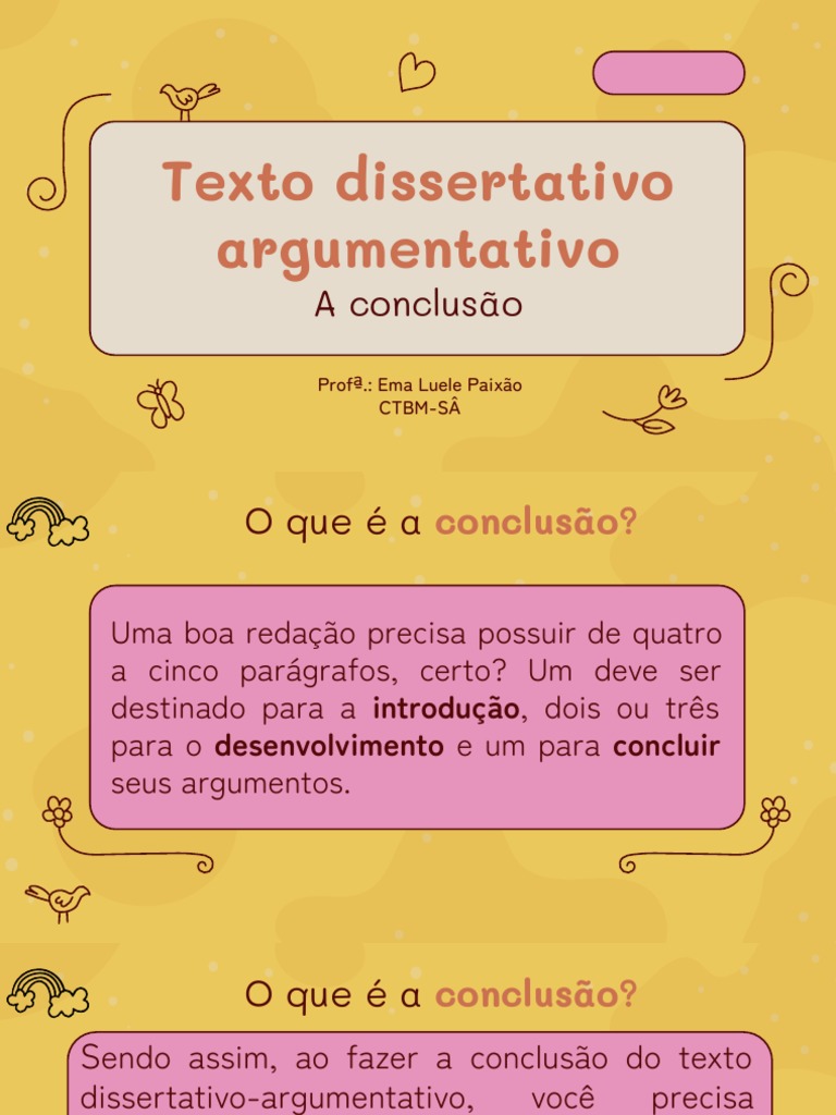 Conclusão Do Texto Dissertativo Argumentativo | PDF