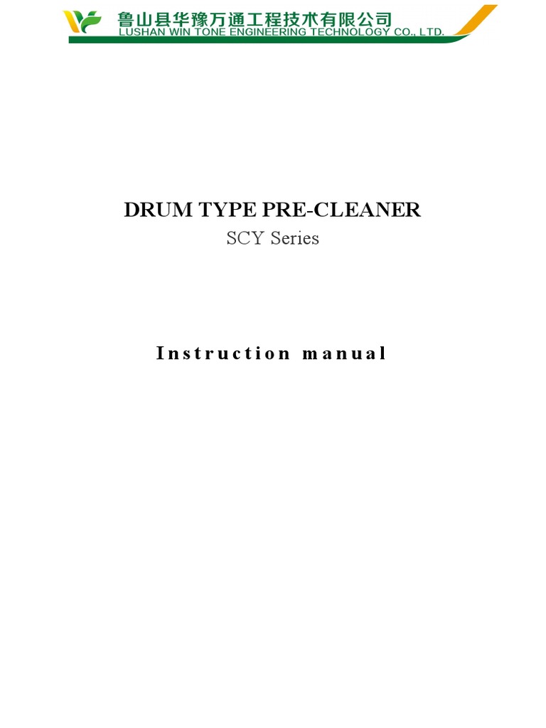 Pre-Cleaner Machine Operation Guide | PDF