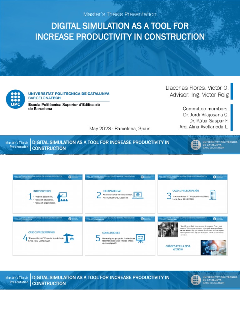 Digital Simulation in Construction Productivity | PDF | Simulation ...