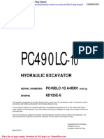 Komatsu Crawler Excavator Pc490lc10 Shop Manual