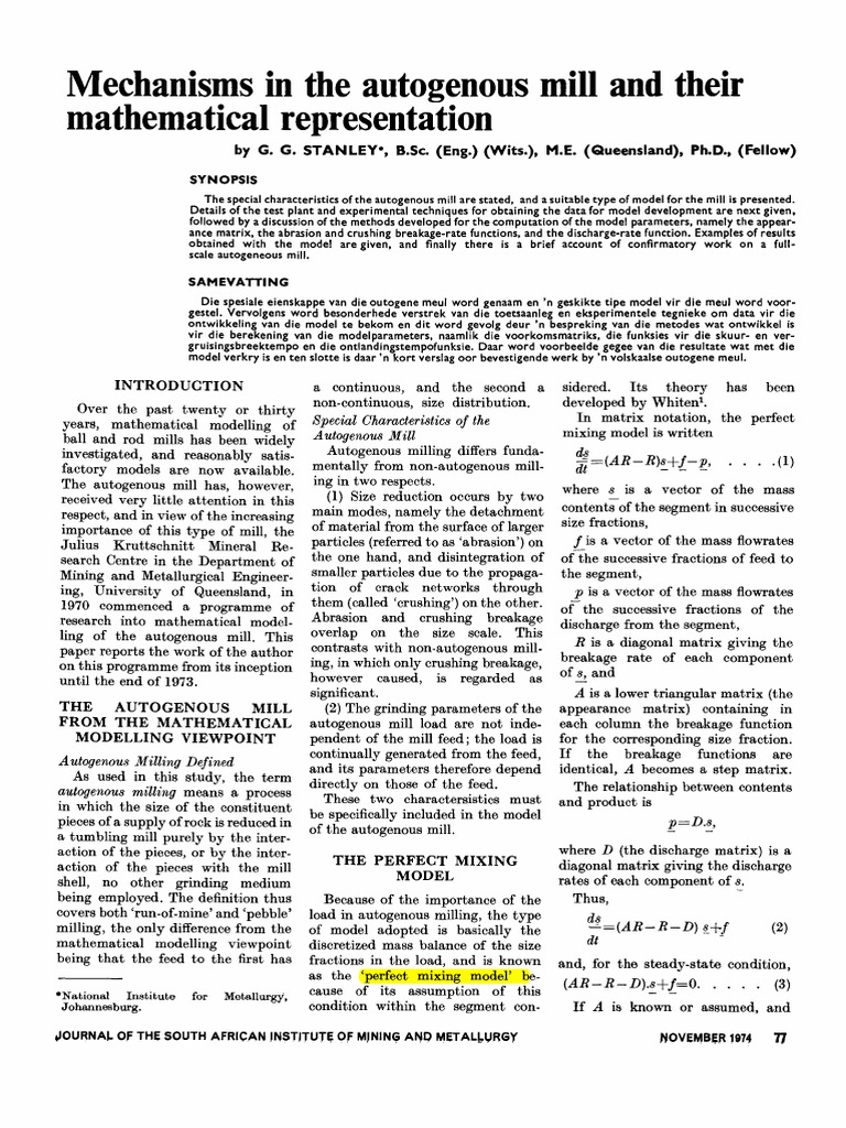 Aja0038223x 515 PDF Mill (Grinding) Matrix (Mathematics)