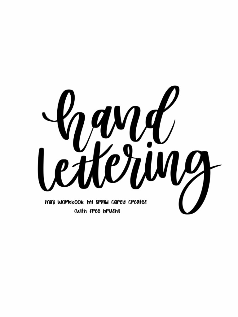 Hand Lettering PDF PDF