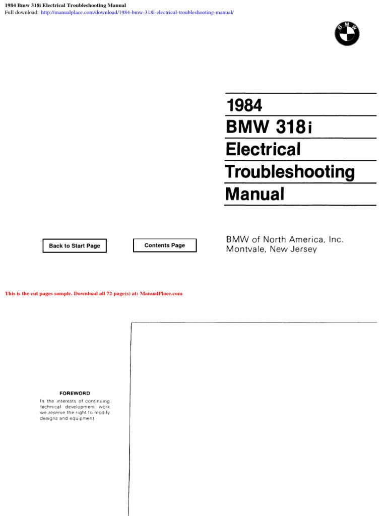 1984 bmw 318i electrical troubleshooting manual pdf technology