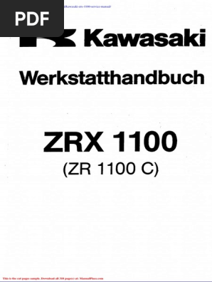 Kawasaki ZRX 1100 Service Manual PDF | PDF