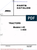 Allis Chalmers I40 I400 Tractor Parts Catalog