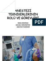 Anestezi̇ Tekni̇kerleri̇ni̇n Rolü Ve Görevleri̇