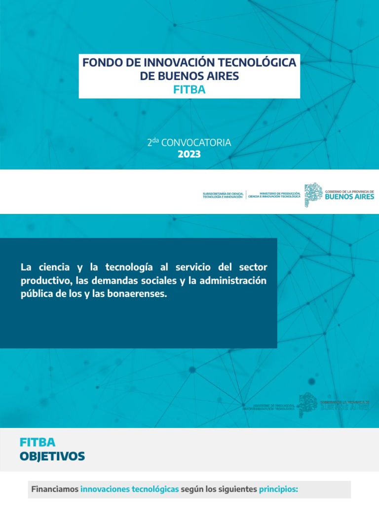 Convocatoria FITBA 2023 para Proyectos | PDF | Economias