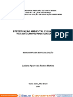 Preservação Ambiental e Qualidade de Vida em Comunidades Quilombolas