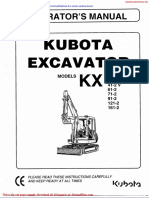 Kubota KX Series Instructions