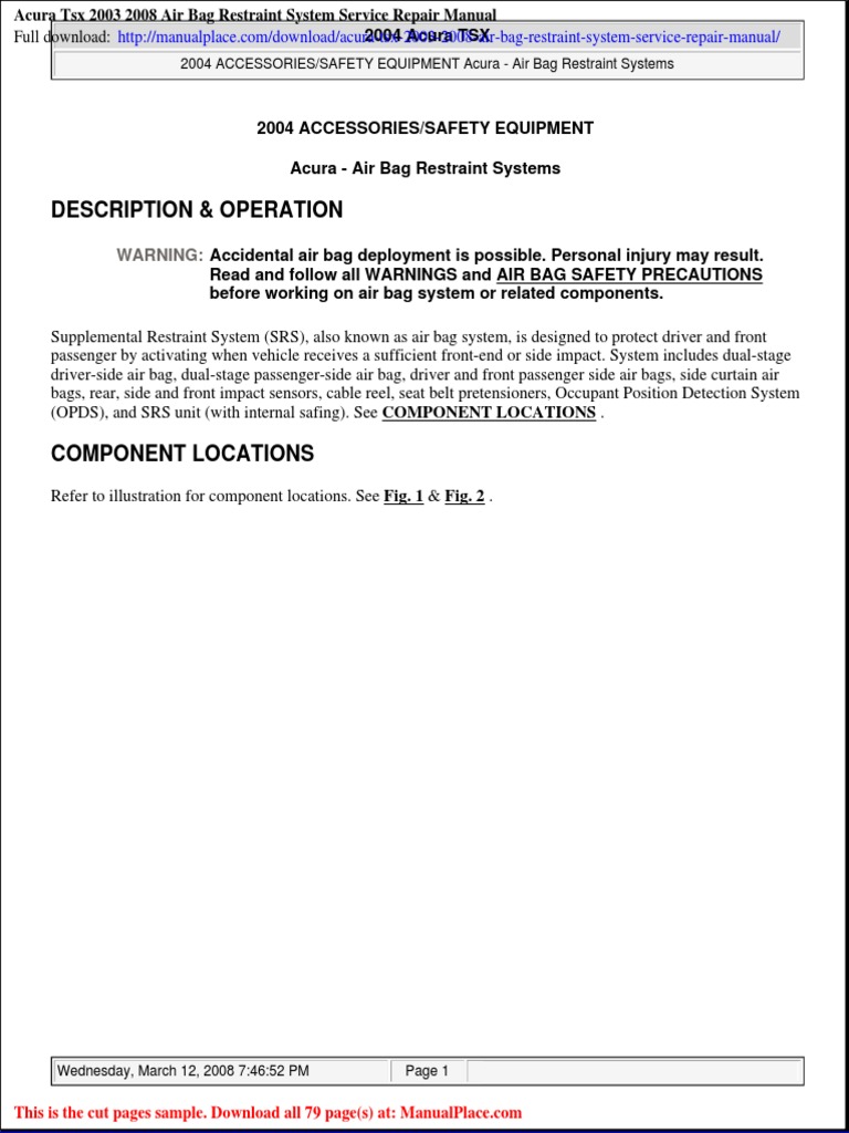 2010 ACURA TSX REPAIR MANUAL PDF visual data 3