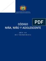 Ley N°548 Código Niña Niño y Adolescente